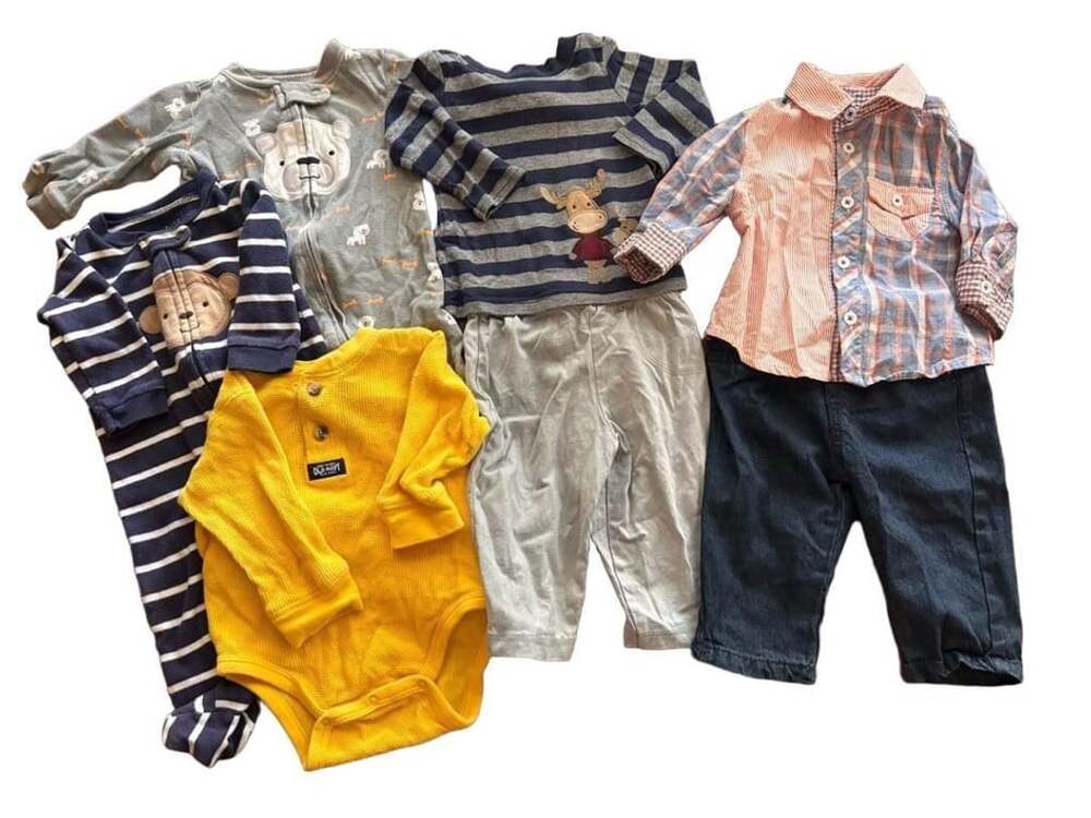 Carter's Baby Boy Clothing Lot Sleep n Play Rompers Shirts Pants